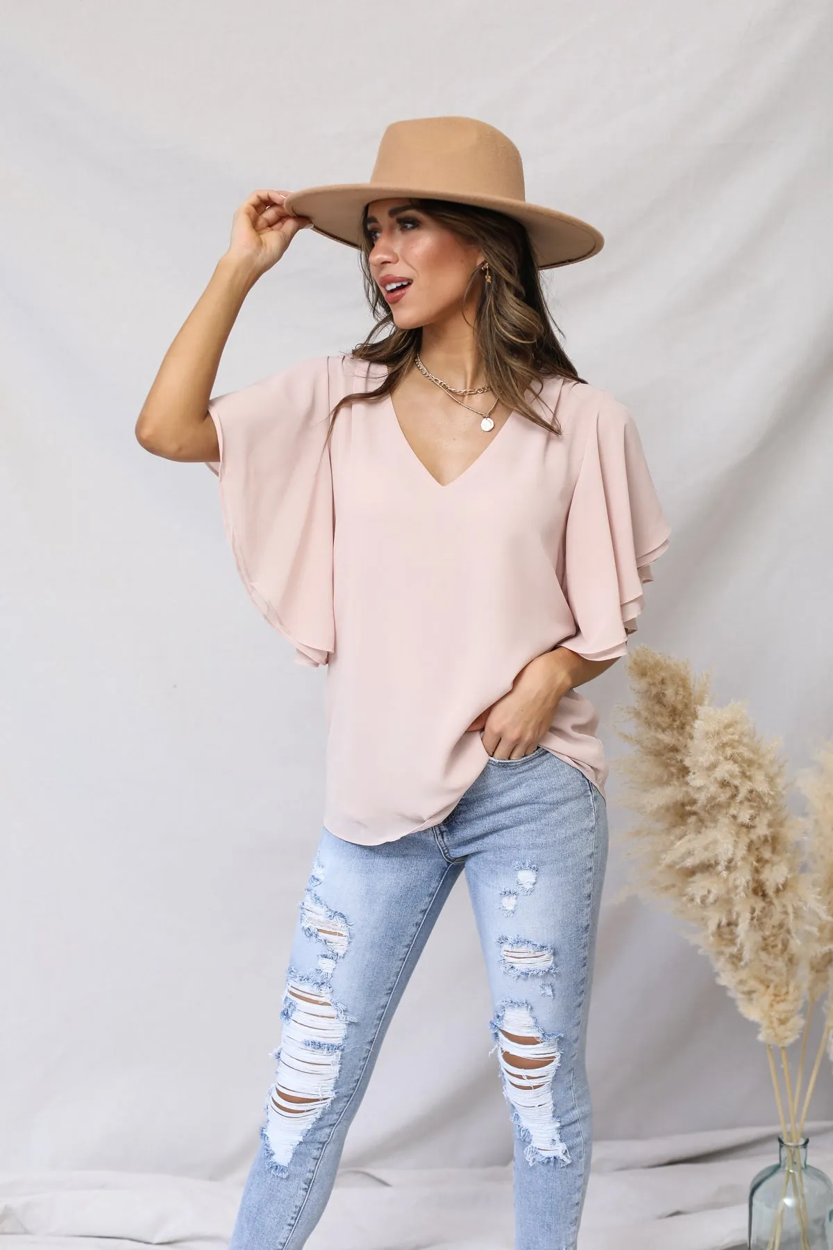 Double Layer Chiffon Top