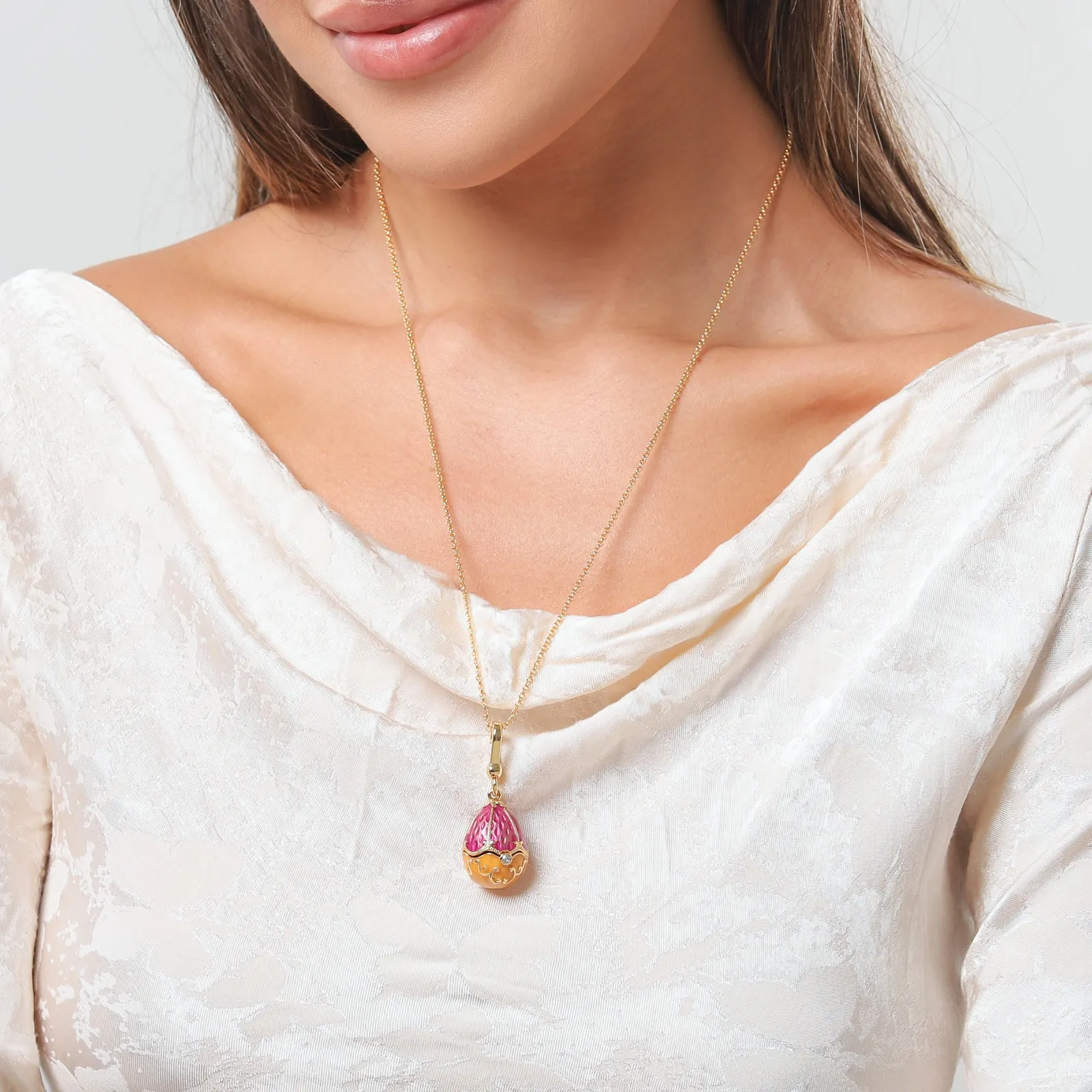 Elephant Egg Locket Necklace