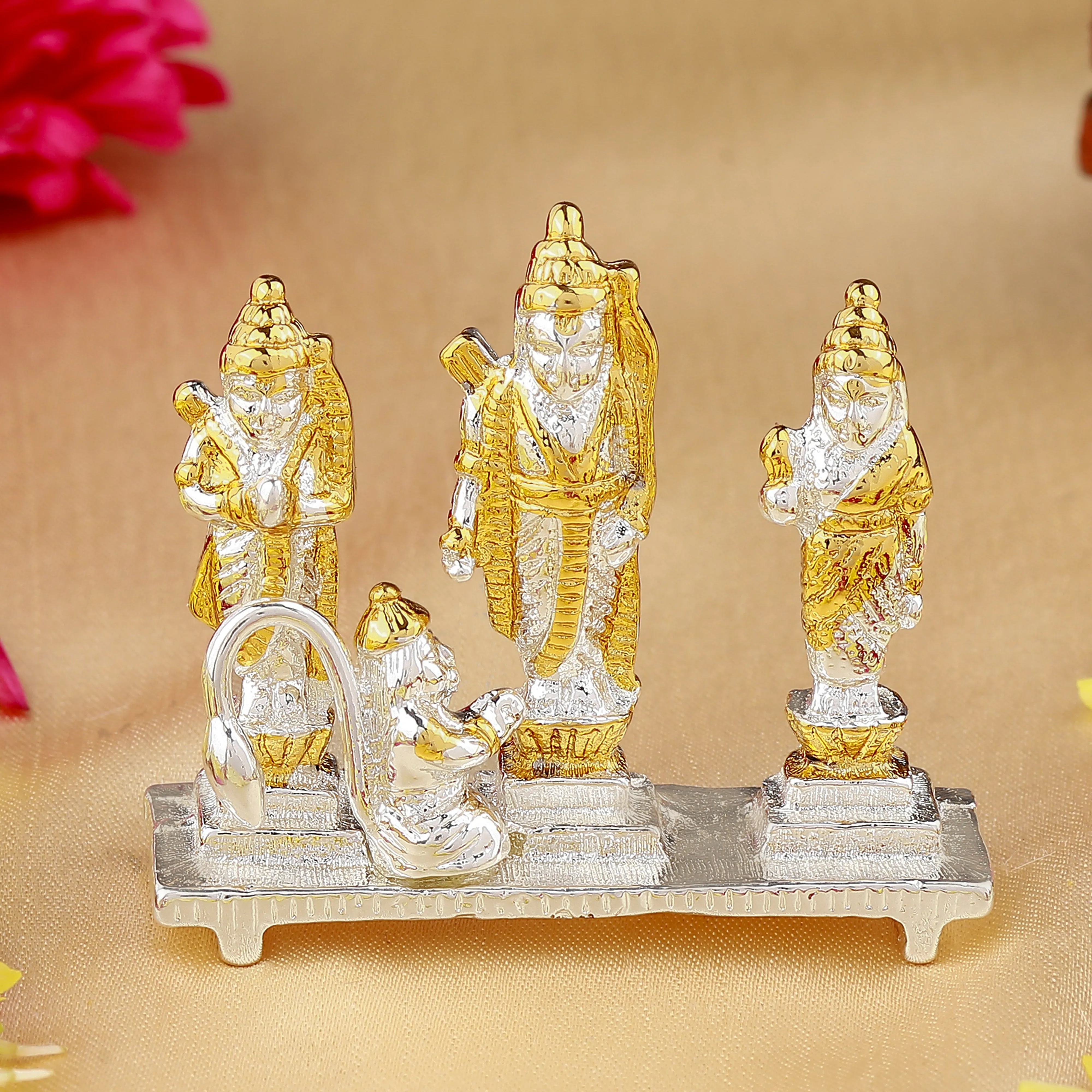 Estele Gold & Rhodium Plated Shri Ram Darbar Idols (2TN)