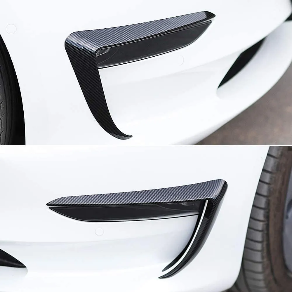 Front Fog Light Trim Cover Eyebrow Spoiler for Tesla Model 3 2017-2023.10