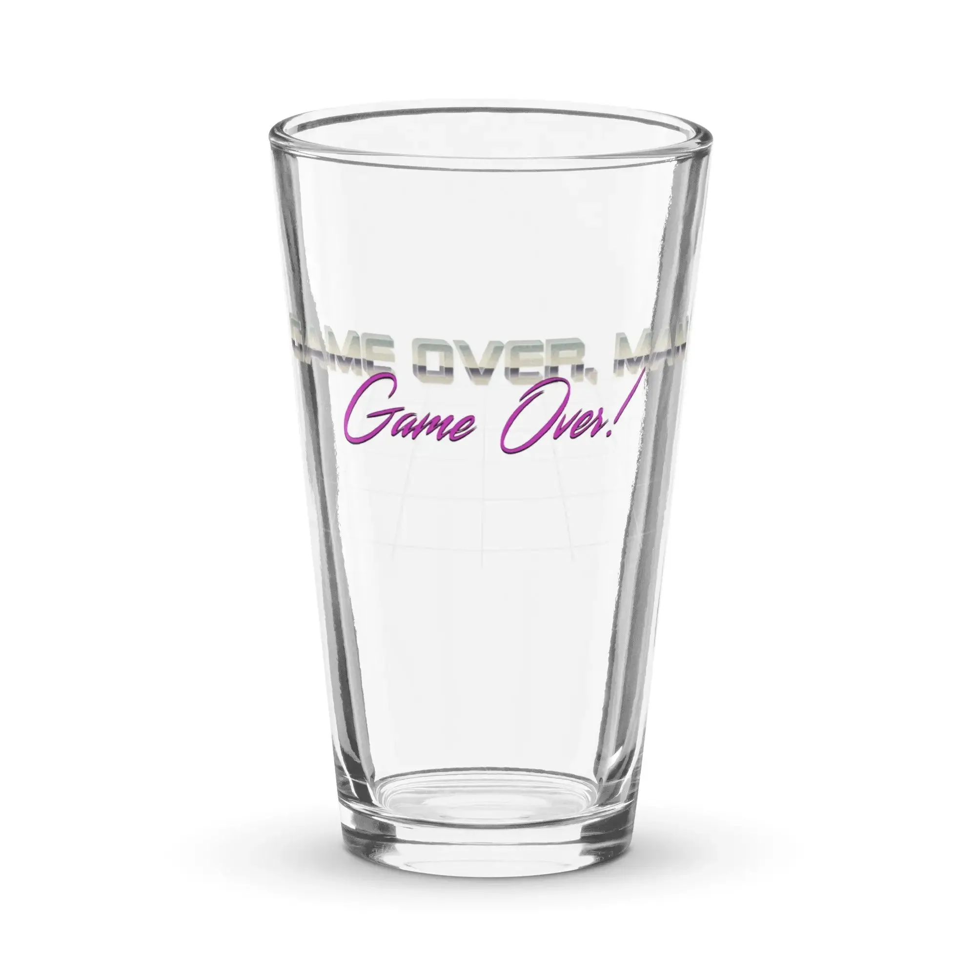 Game Over Man Shaker pint glass