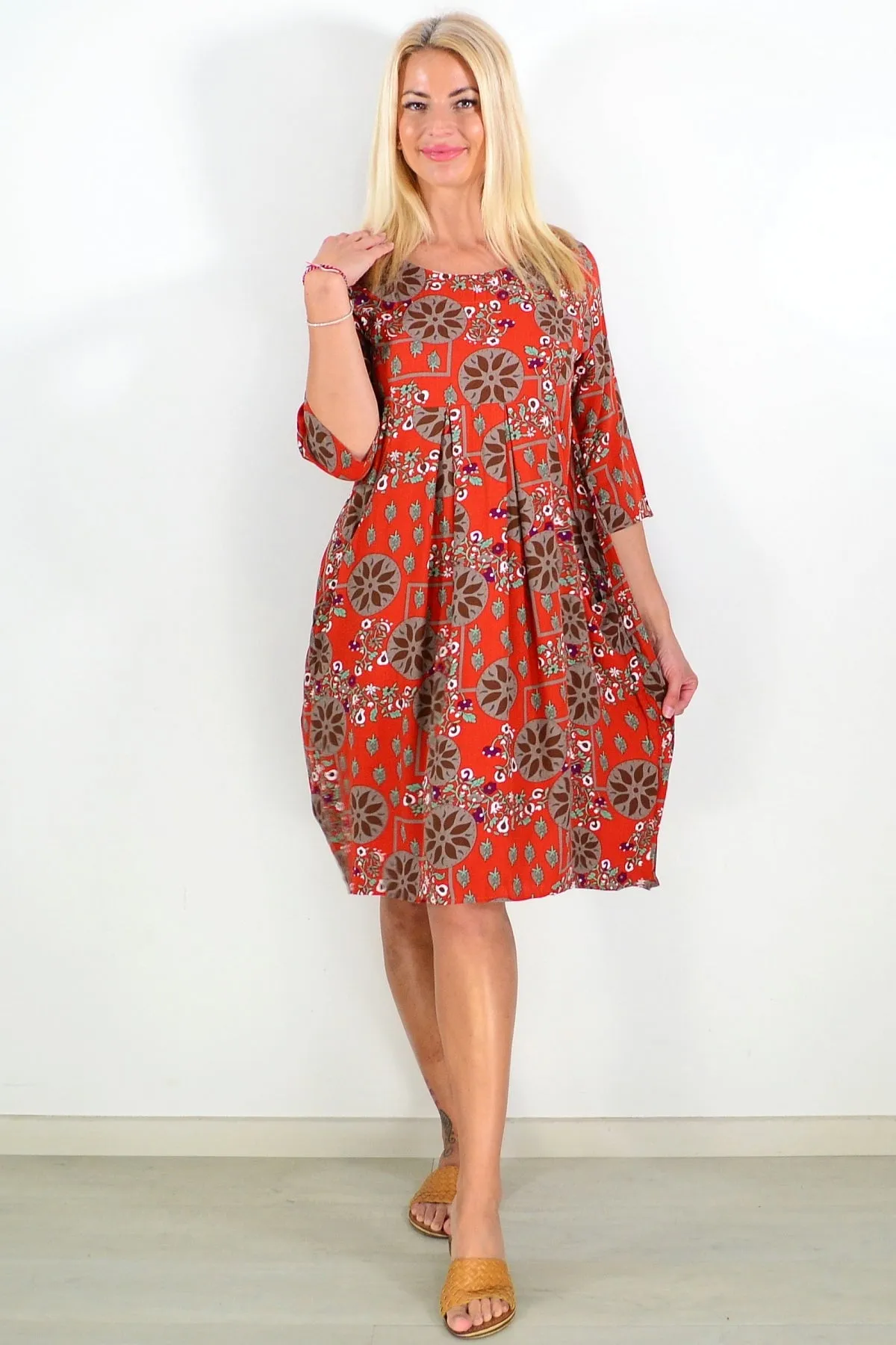 Lotus Rust Tunic Dress