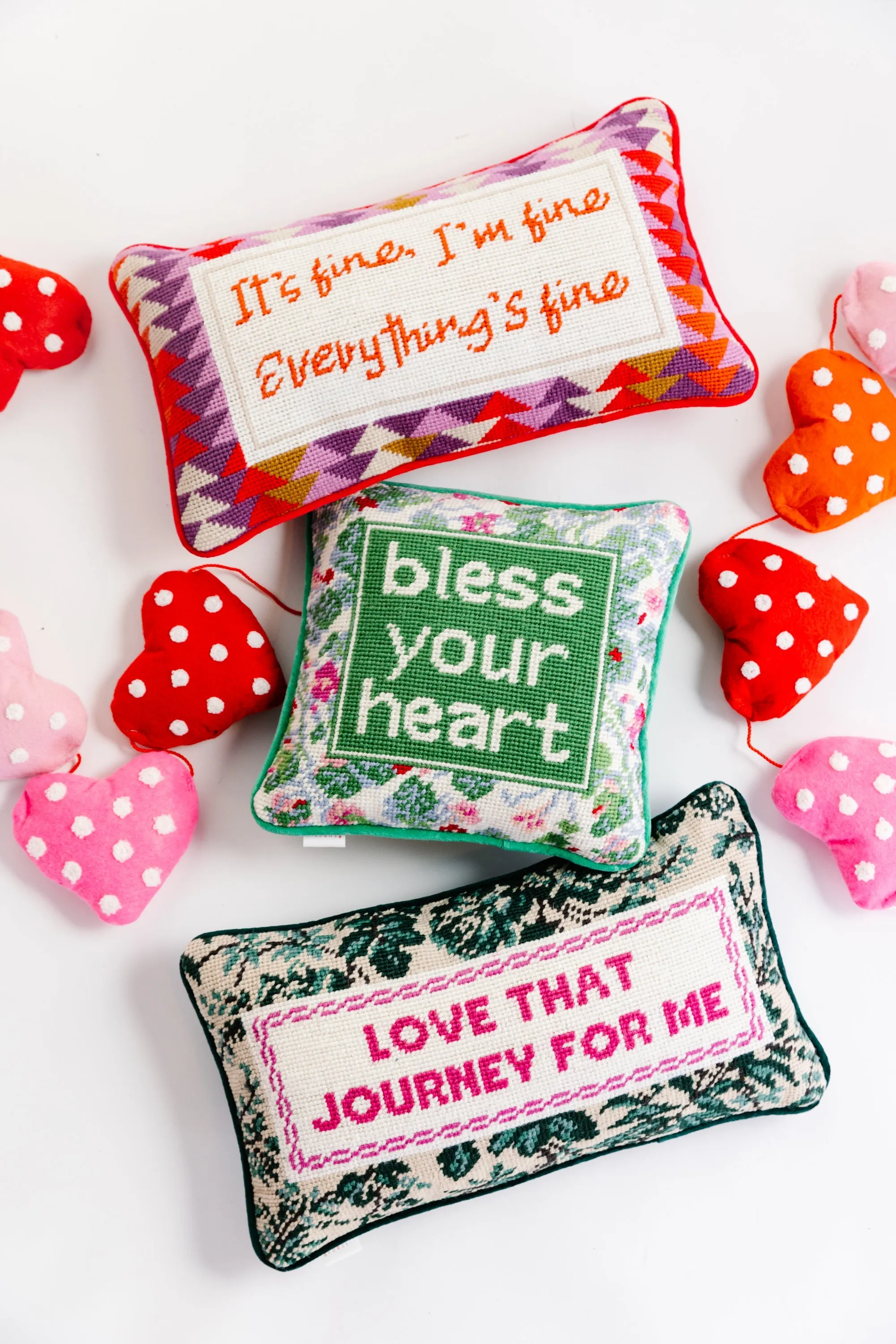 Love That Journey Needlepoint Pillow