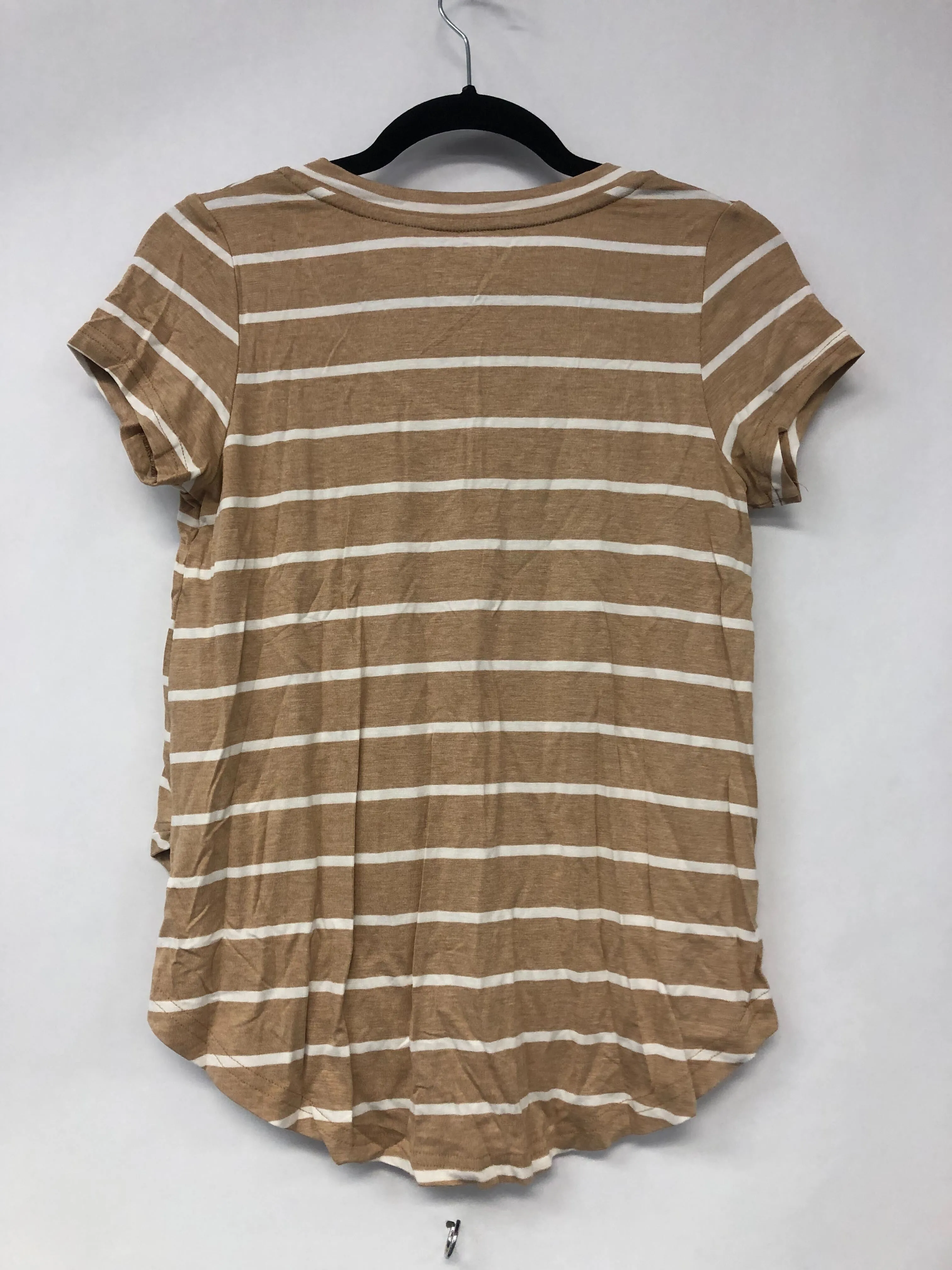 Outlet 6193 - V-Neck Boyfriend Nursing Tee - Sand Stripe - Extra Extra Small