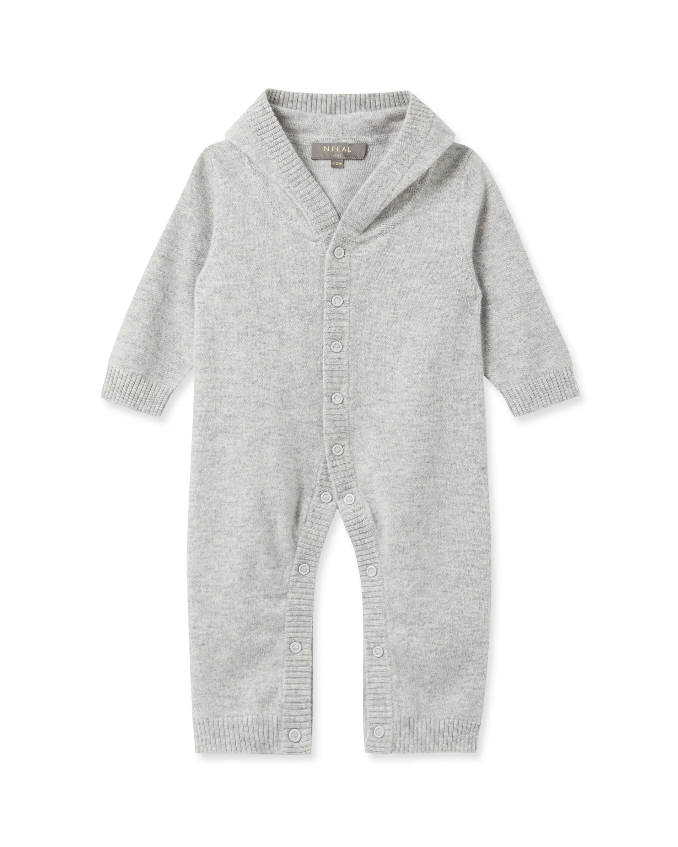 Panda Cashmere Sleepsuit Fumo Grey