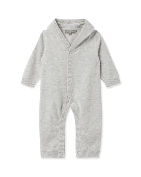 Panda Cashmere Sleepsuit Fumo Grey