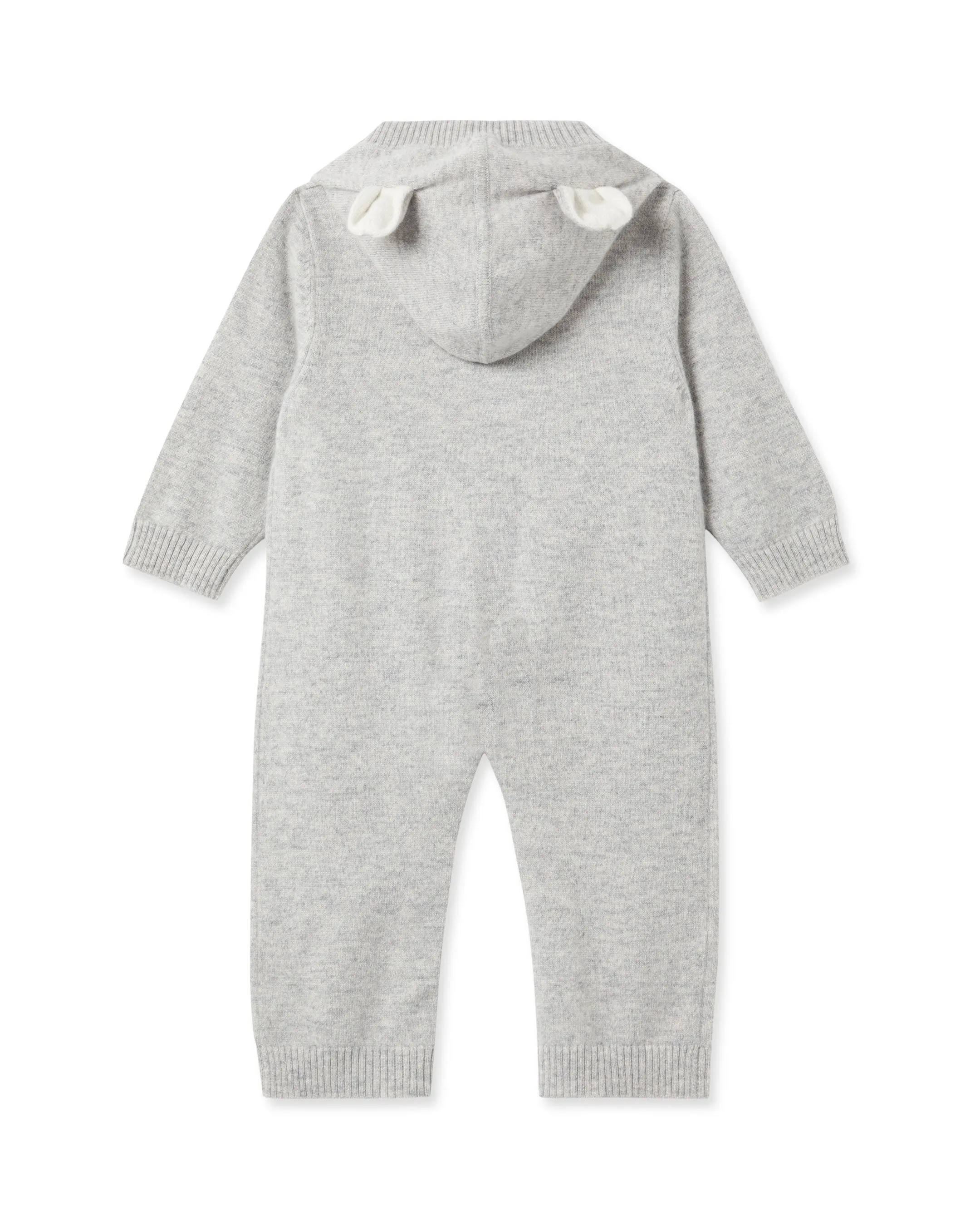 Panda Cashmere Sleepsuit Fumo Grey