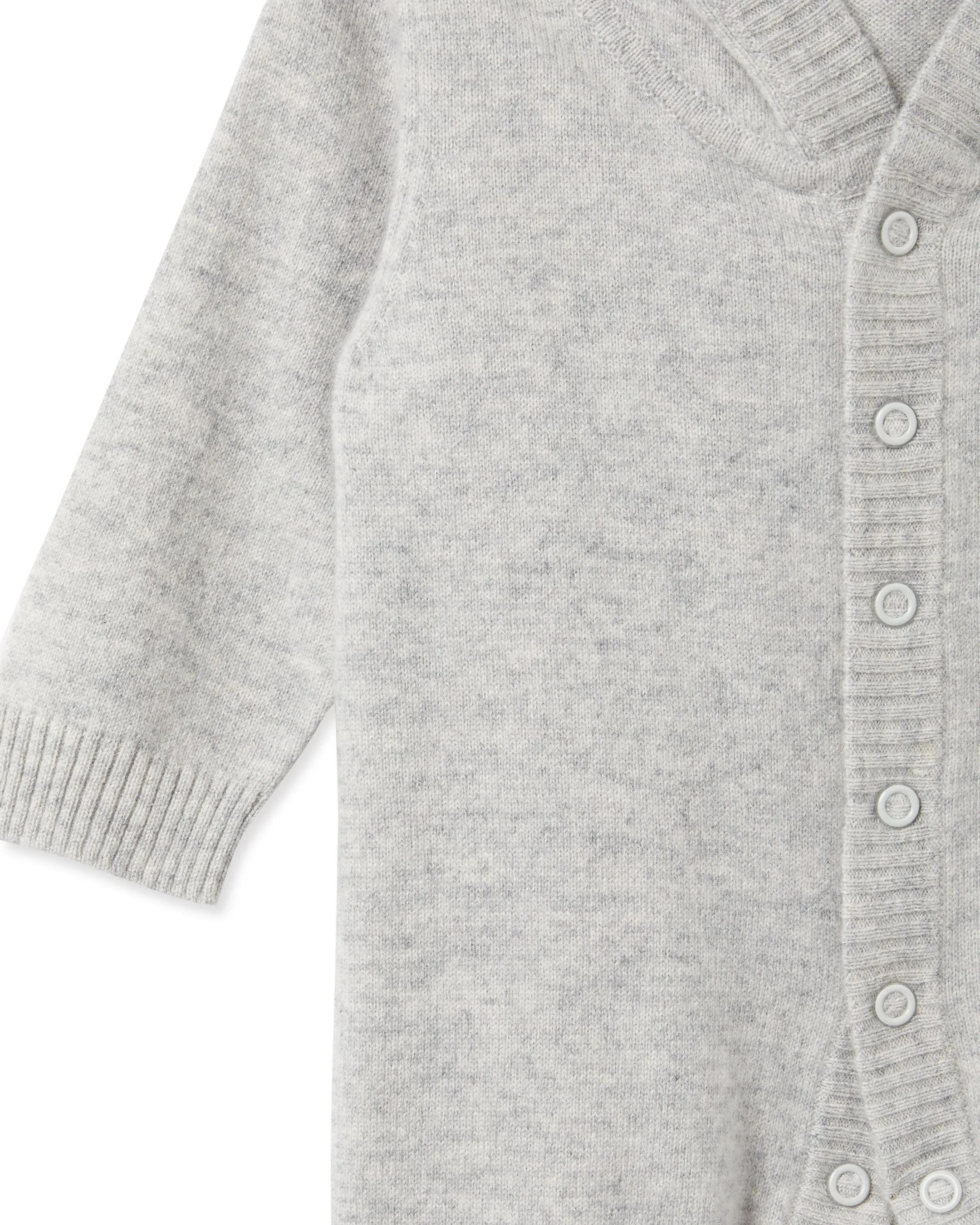 Panda Cashmere Sleepsuit Fumo Grey