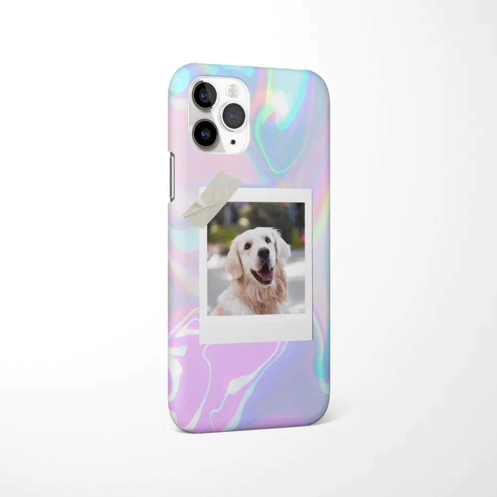 Patterned Personalised Polaroid Dog Phone Case - Upload Your Photo