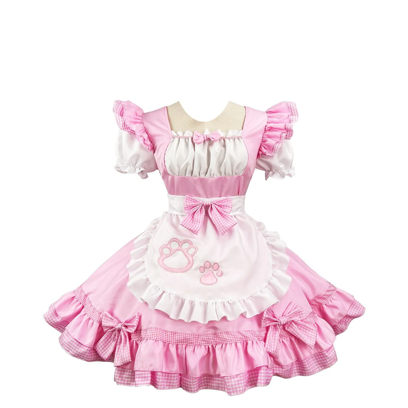 Paw Ruffle French Sissy Maid Costume Cosplay Dress