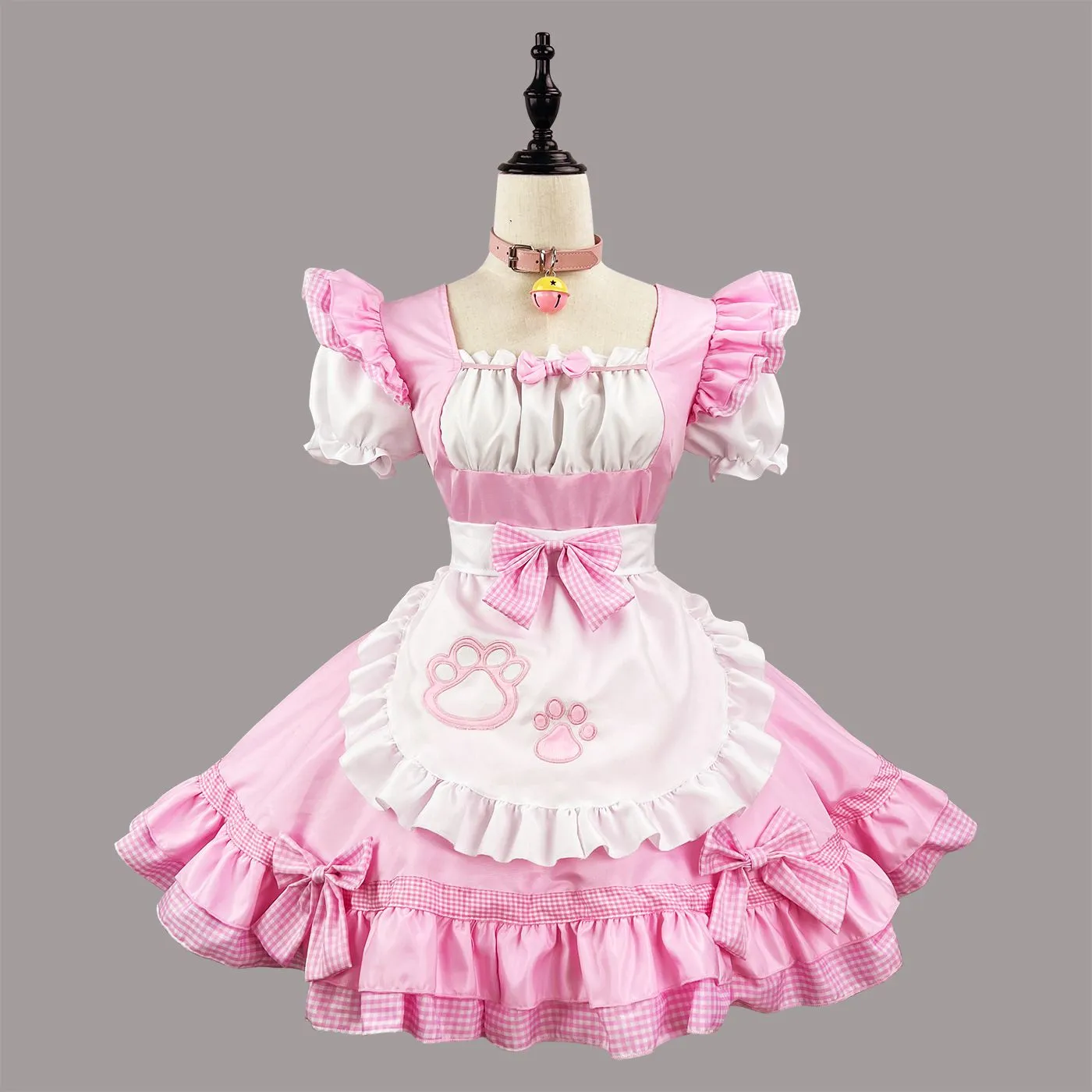 Paw Ruffle French Sissy Maid Costume Cosplay Dress