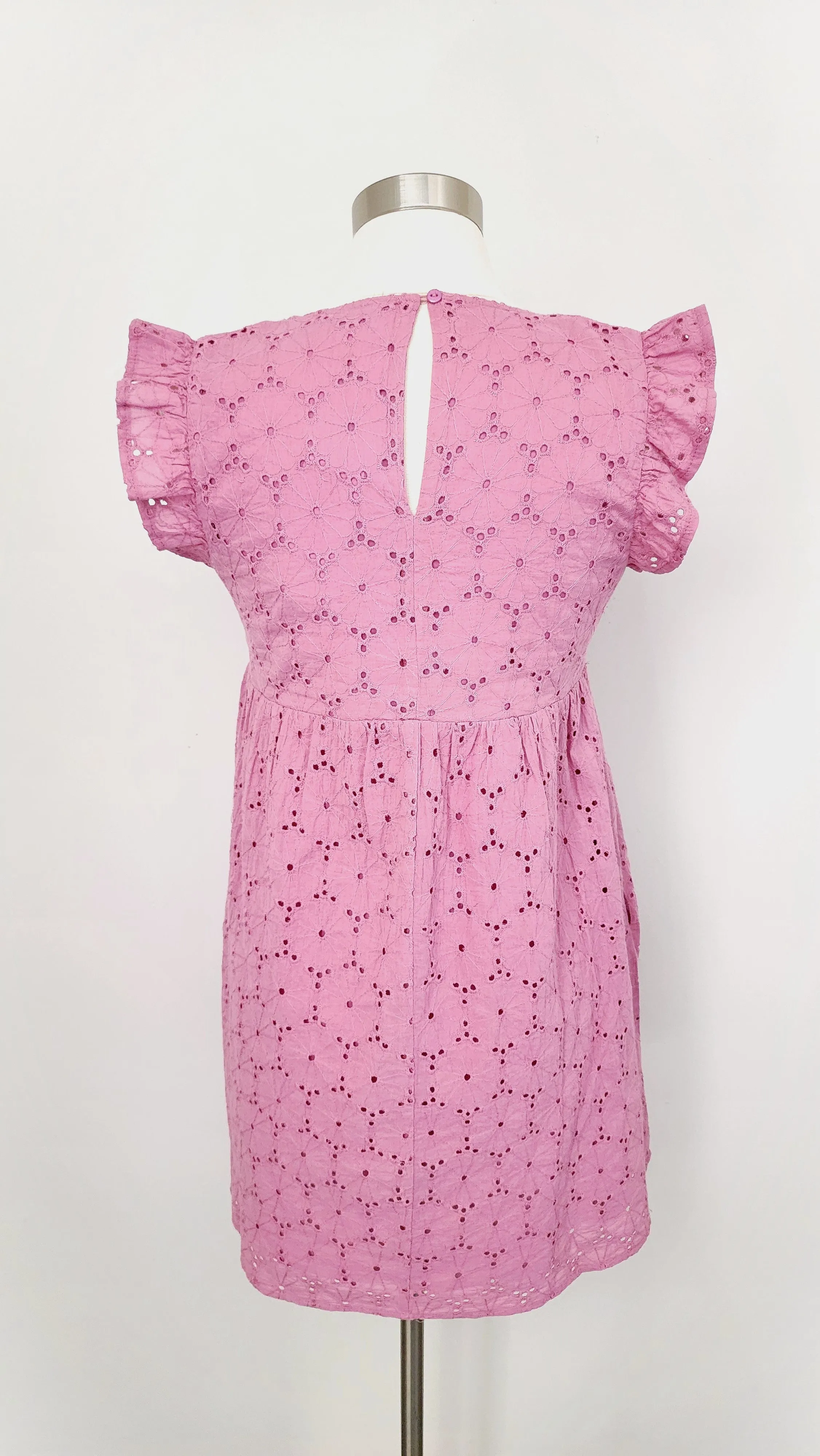 Pink Eyelet Babydoll Dress