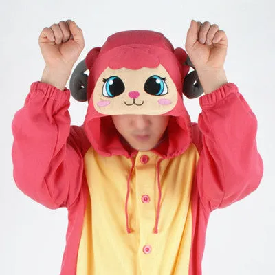 PITaPATs kids onesie animal jumpsuit costume - long sleeve pink sheep