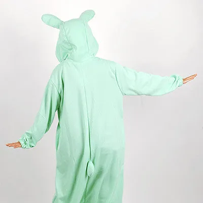 PITaPATs onesie animal jumpsuit costume - long sleeve mint rabbit