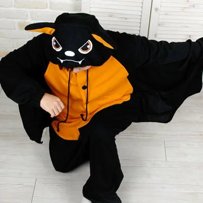 PITaPATs onesie animal jumpsuit costume - long sleeve orange bat