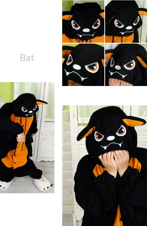 PITaPATs onesie animal jumpsuit costume - long sleeve orange bat