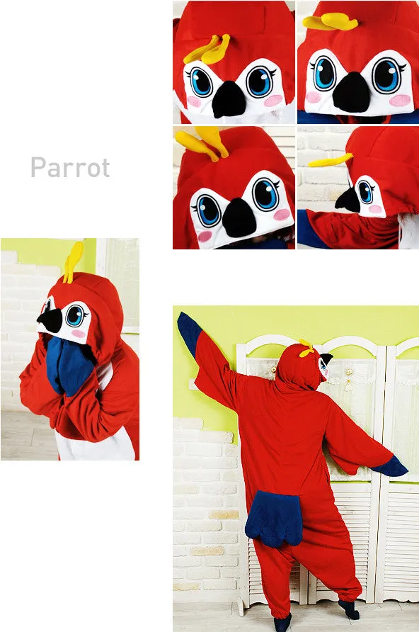 PITaPATs onesie animal jumpsuit costume - long sleeve parrot