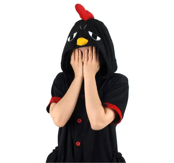 PITaPATs onesie animal jumpsuit costume - short sleeve black chicken