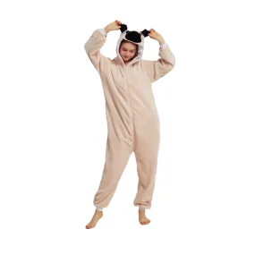 Realistic Pug Dog Adult Onesie