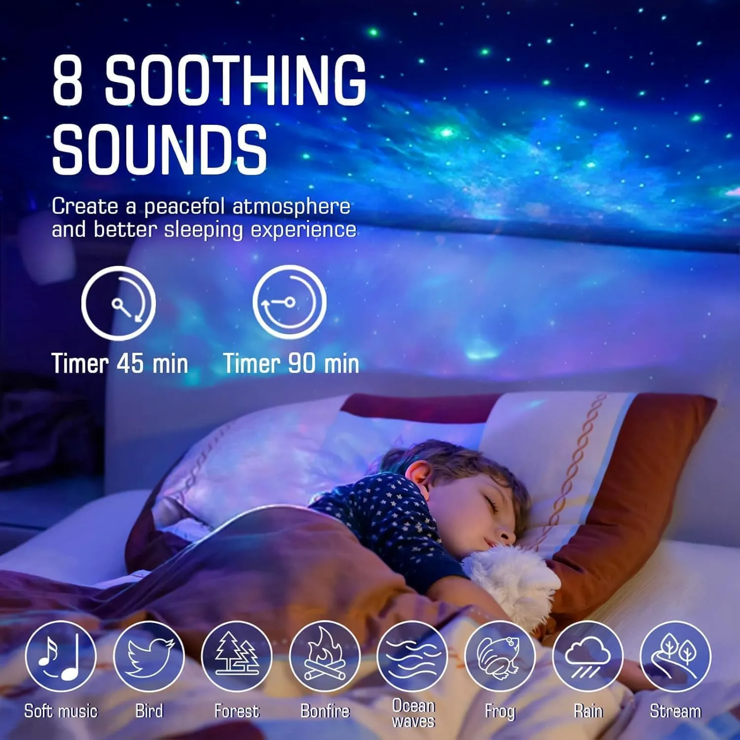 Star Galaxy Projector, Robot Star Projector for Room Decor with Timer and Remote Control