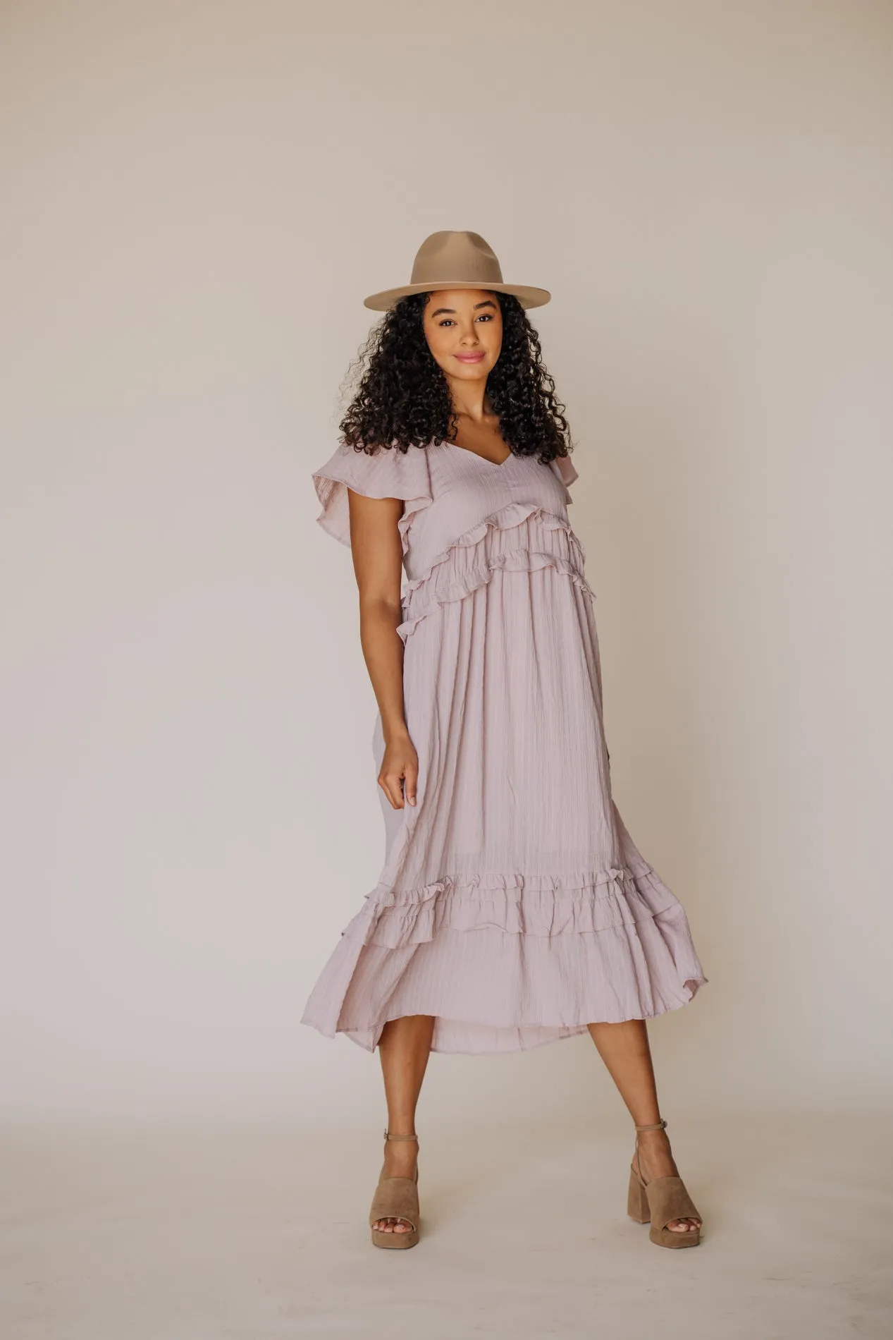 Terra Crinkle Midi Dress