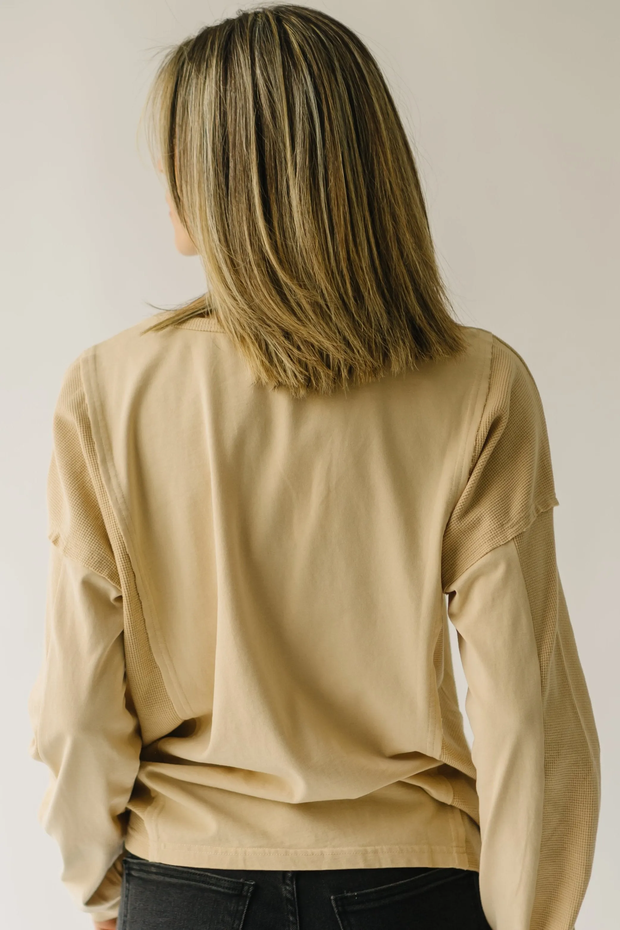 The Rachelle Thermal Layering Tee in Sand