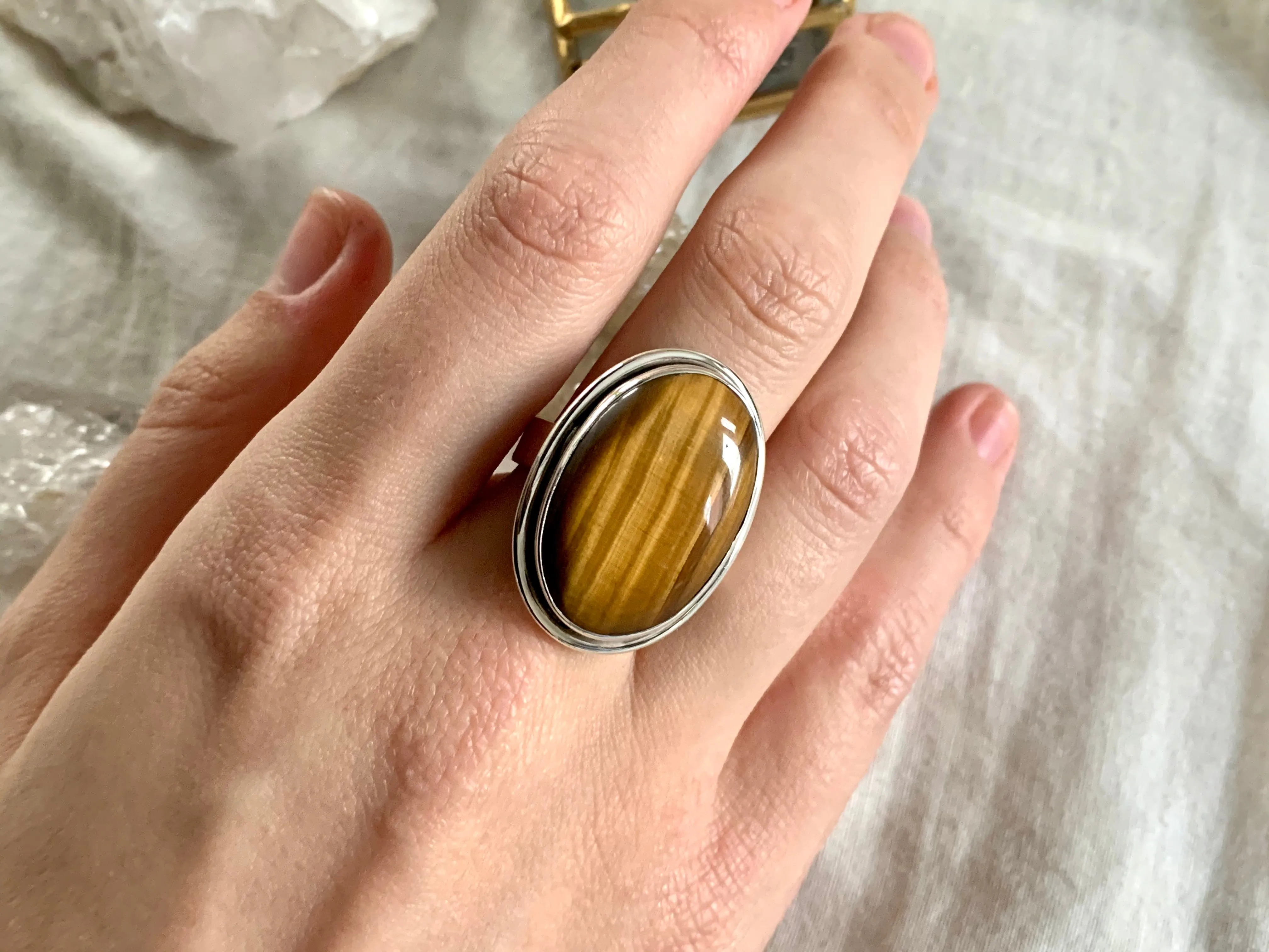 Tiger’s Eye Brea Ring - Medium Oval