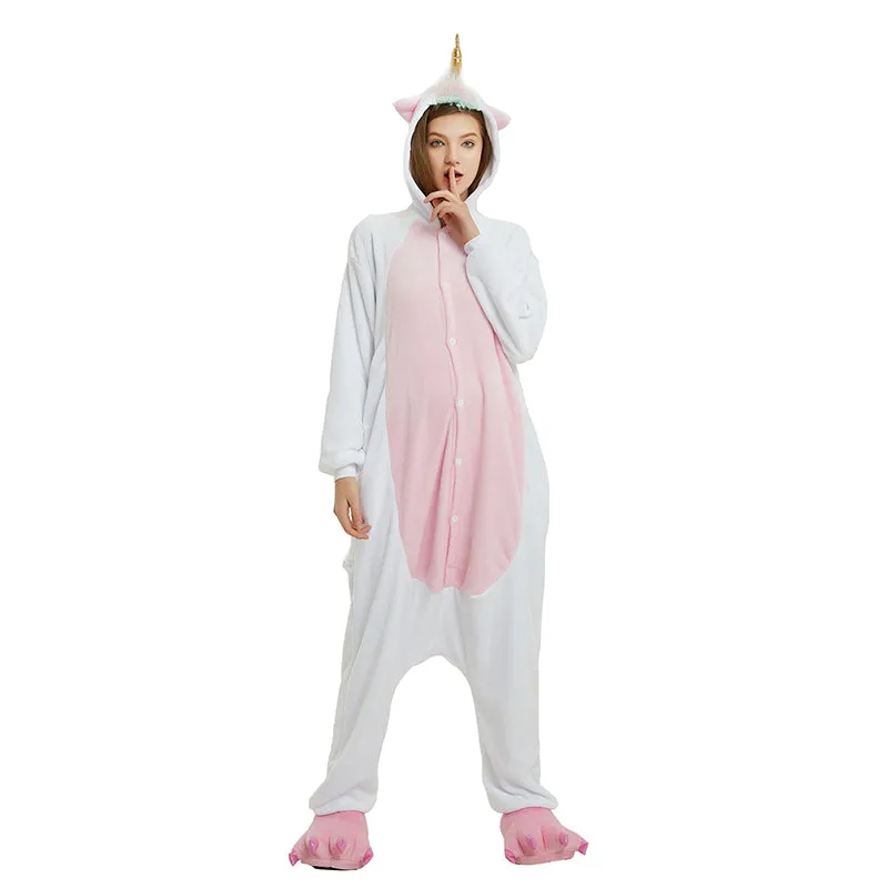 White Unicorn Adult Onesie